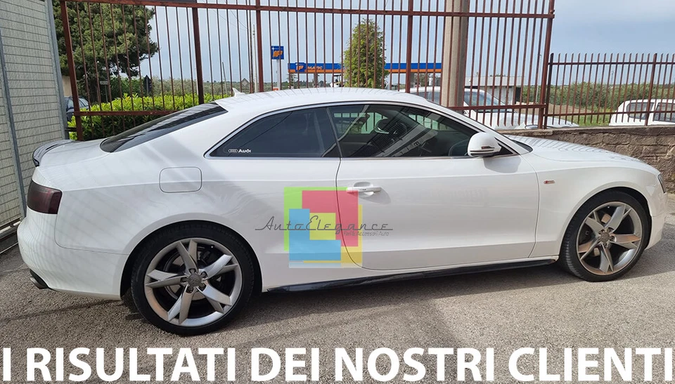 MINIGONNE LATERALI AUDI A5 COUPE SPORTBACK SLINE S5 RS5 ABS NERO LUCIDO - Immagine 3 di 4