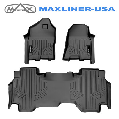 SMARTLINER Custom Fit Floor Mats 2 Row 2019-2025 Ram 1500 Quad Cab (Vinyl Floor)