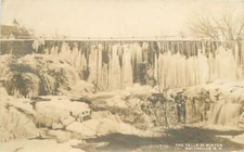 1912 Smithville New Hampshire Falls Winter RPPC real photo postcard 5577