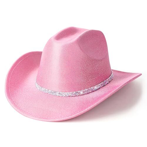 Glitter Cowboy Hat for Women and Men Party Disco Cowgirl Hat  display picture 2