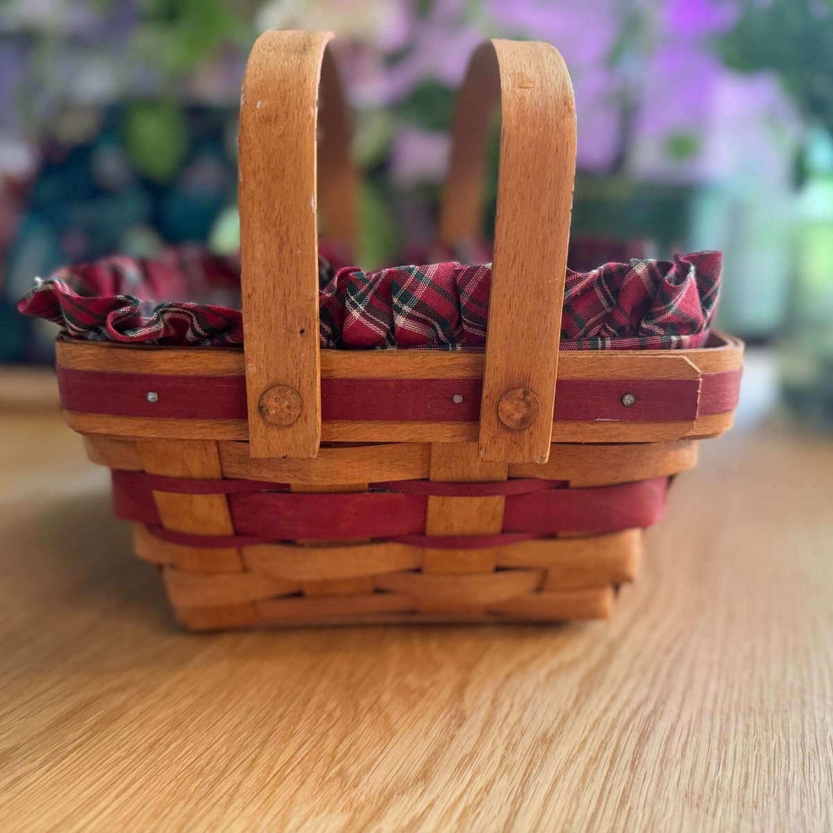 Longaberger 1993 Edition Christmas Collection Red Bayberry Basket