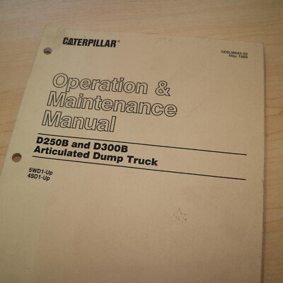 CATERPILLAR D250B D300B DJB Dump Truck Owner Operator Manual rear quarry cat OEM