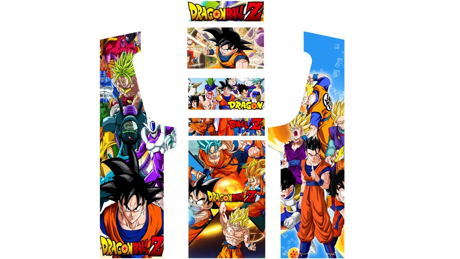 Stickers DBZ Borne d'Arcade MAME Kit Autocollant Bartop Vinyle