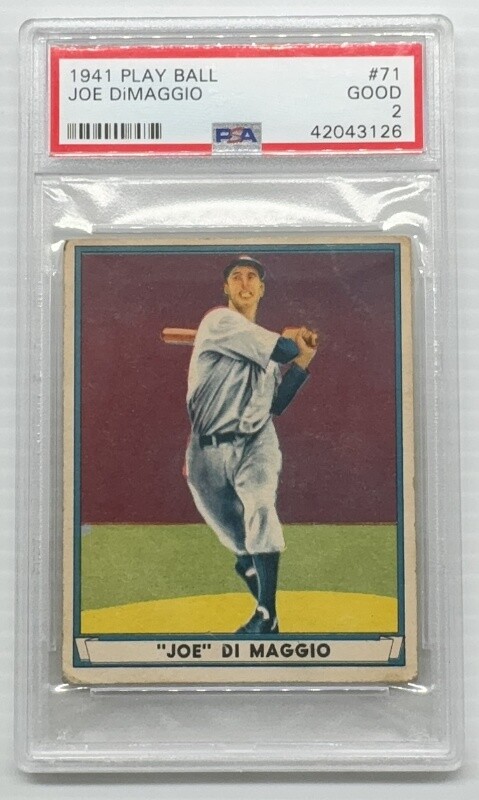 1941 Play Ball Joe DiMaggio #71 PSA 2 (26)