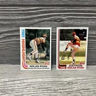 Two 1982 Topps Baseball Nolan Ryan Cards #5 and #90 Astros Vintage MLB Baseball