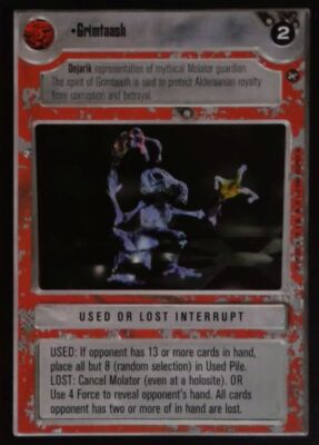 4x  Grimtaash - Fixed - 2000 Copyright Ungraded Death Star II Starter Decks