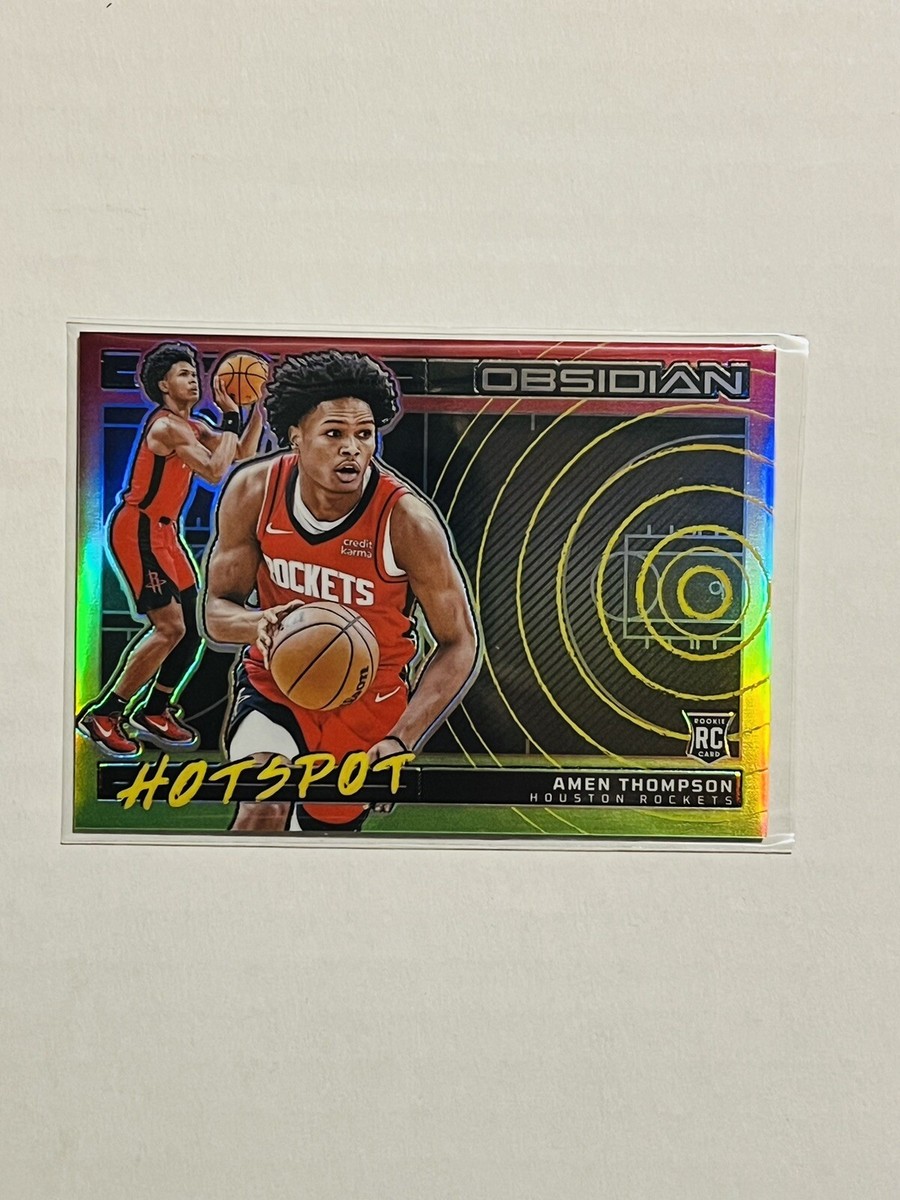 AMEN THOMPSON 2023-24 Panini Obsidian Hot Spot Reggae Prizm RC 07