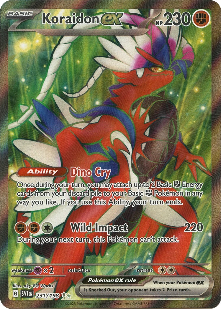 バイオレット Koraidon ex 231/198 SV01: Scarlet & Violet Base Set Holo for
