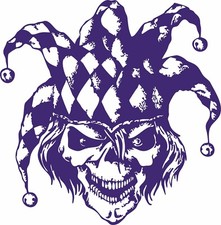 Jester Clown Circus Skull Scary Man Car Truck Laptop Window Vinyl Decal Sticker