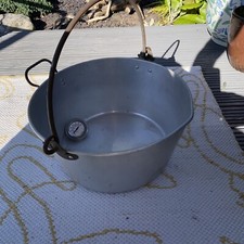 Large Vintage Metal Aluminium Jam Making Pan Pot 35 Cm Across