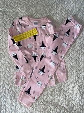 Hanna Andersson Halloween Organic Cotton Pajamas PJ Pink Cats In Hats Size 4