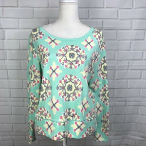 Aerie-Top-Long-Sleeve-Sweatshirt-Pullover-Turquoise-Boat-Neck-Womens-Size-Large