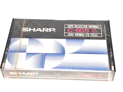 SHARP C-60S leere Audiokassette Band (versiegelt) Neu aus altem Lagerbestand!...