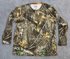 Realtree Edge Scent Control Men's Camouflage Camo Long Sleeve T-Shirt Size XL
