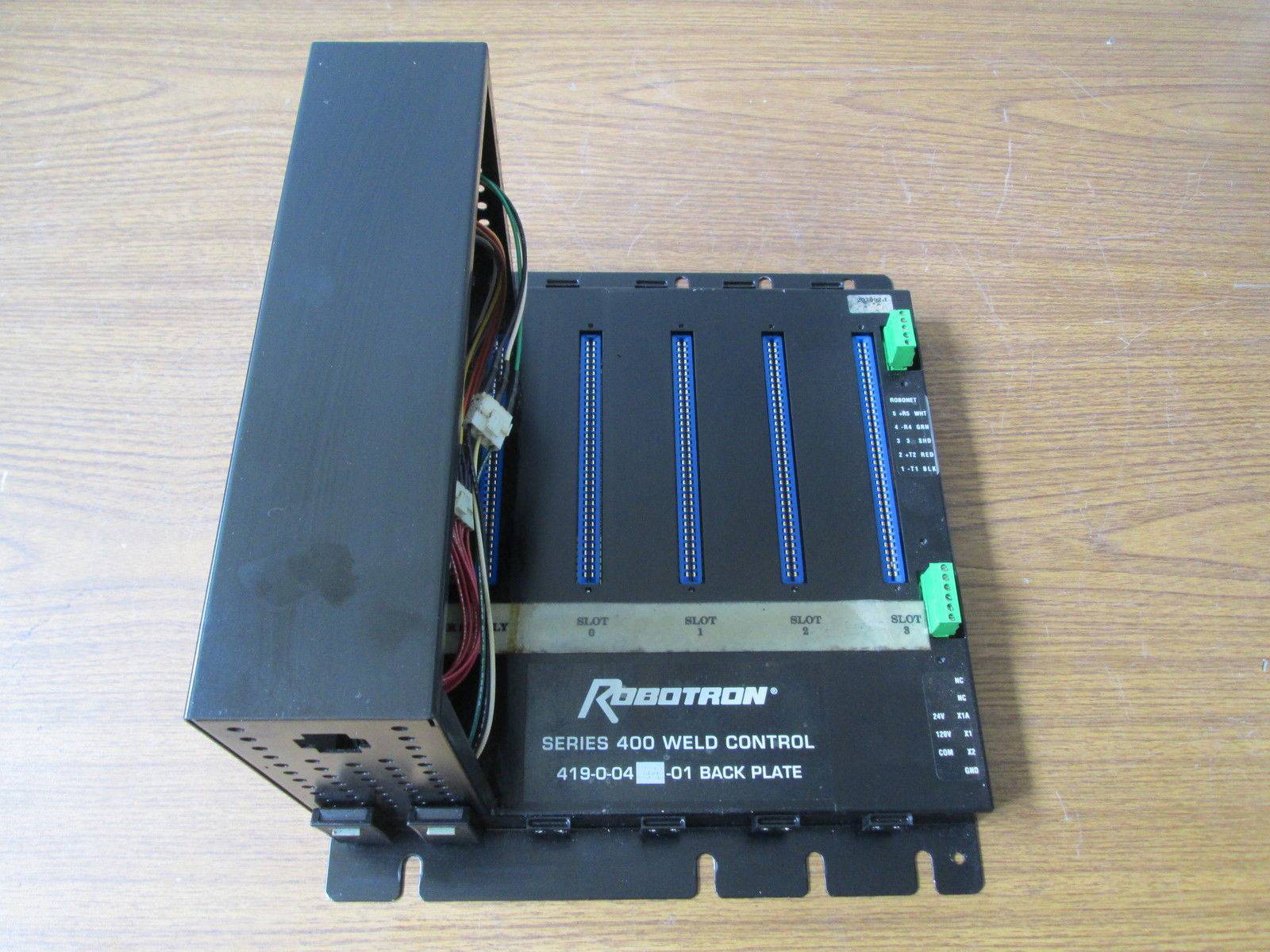 WTC Robotron 4 Slot Backplane Rack 419 0 0444 01 Power Supply 503 3 