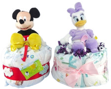 Baby kleine Windeltorte Geschenk zur Geburt Taufe Paket Erstausstattung Disney