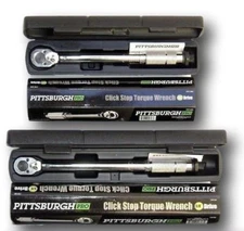 Set of 2 1/4 and 3/8 Drive Click Type Torque Wrench Snap Socket