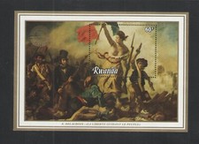 1982 RWANDA SCOTT CATALOG # 1109 { PHILEXFRANCE STAMP EXPO } SOUVENIR SH