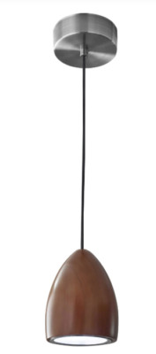 ADESSO Cypress LED Oval Pendant Walnut Wood Finish