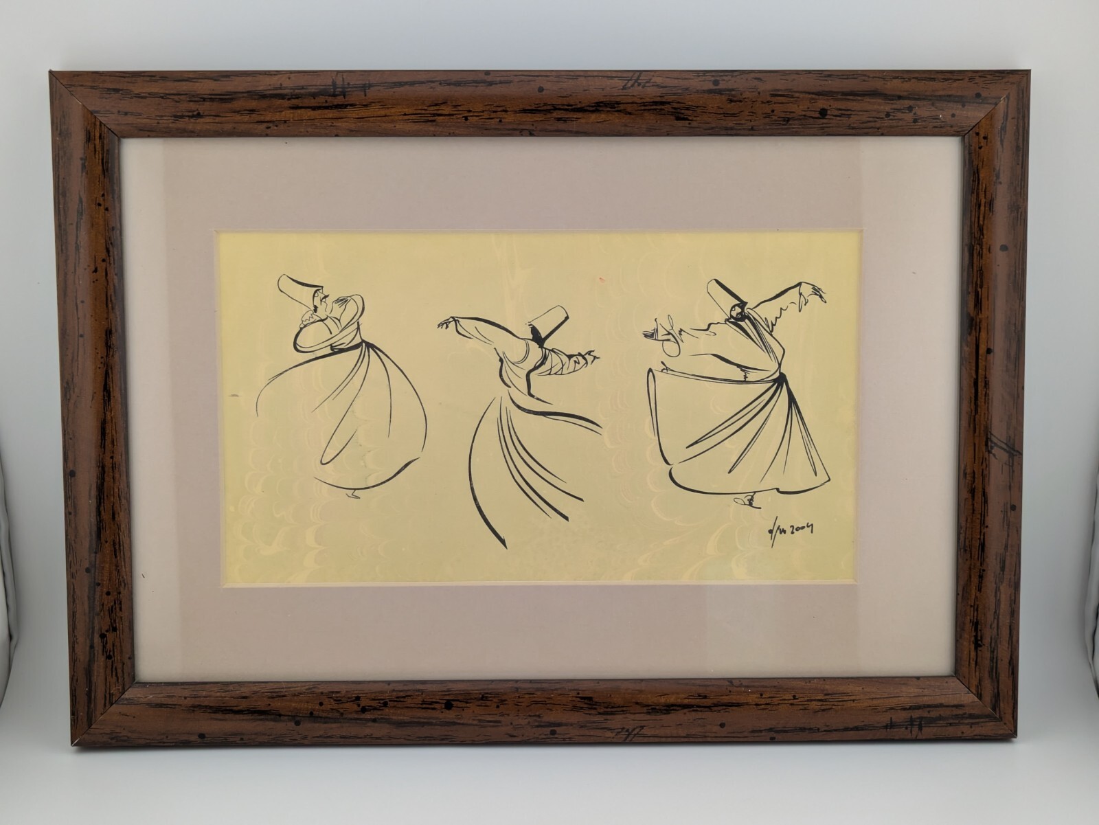 Whirling Dervish Dance Sufi Turkish ARTWORK Arabic Muslim Wall Art Türkçe OOAK