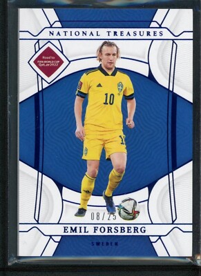 2022 EMIL FORSBERG 08/25 PANINI NATIONAL TREASURES FIFA ROAD TO WORLD CUP
