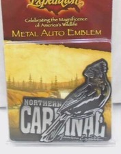 American Expedition Metal Auto Emblem Northern Cardinal