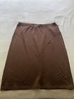 Ibex Skirt Merino Wool Rust Brown Straight Stretch Waist Women's Large