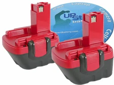 2x 12V Battery for Bosch 2607335542, BAT120, 2 607 335 542, 2607335684, GLI12V