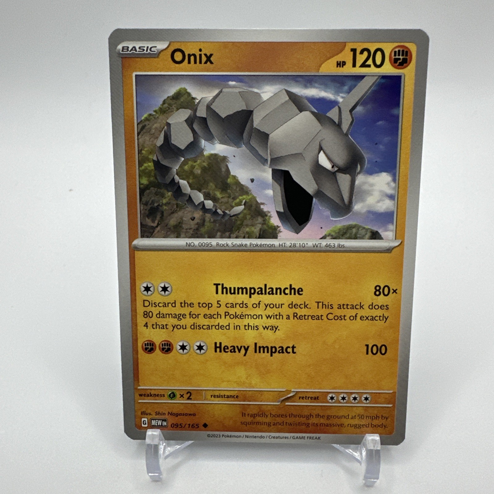 Onix 95/165 Pokemon Scarlet Violet 151 2023 Basic Regular Unlimited NM