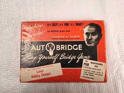 Vintage Auto-Bridge Play It Yourself Bridge Game Complete With Instructions 