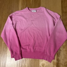 Champion Women  s VTG Medium Sweatshirt Pink Ombre Crewneck Pullover Long Sleeve
