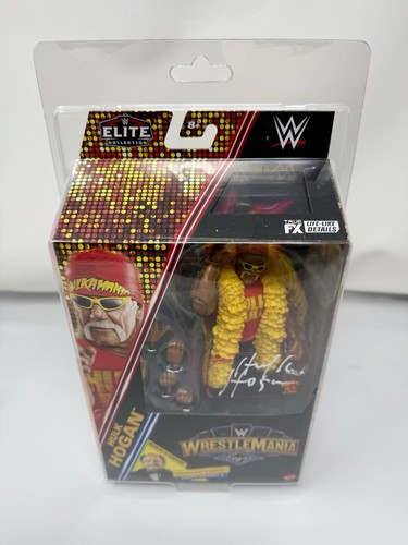 WWE Elite Hulk Hogan WrestleMania Action Figure Premium Live Event Nuovo FIRMATO - Foto 5 di 9