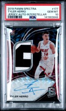2019 PANINI SPECTRA JSY AUTO-INTERSTELLAR #177 TYLER HERRO 44/49 PSA 10