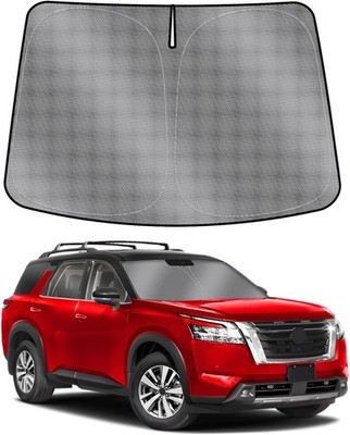 Windshield Sun Shade for Nissan Pathfinder 2022-2024 Foldable & UV Block (Cool)