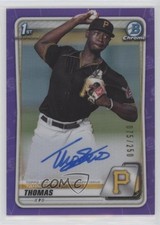2020 Bowman Chrome Prospect Purple Refractor /250 Tahnaj Thomas #CPA-TT Auto 0c6