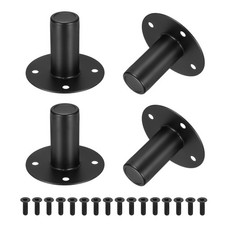4 Pcs Speaker Stand Top Hat 4.17"x3.15" Metal Speaker Mount for Speaker Black