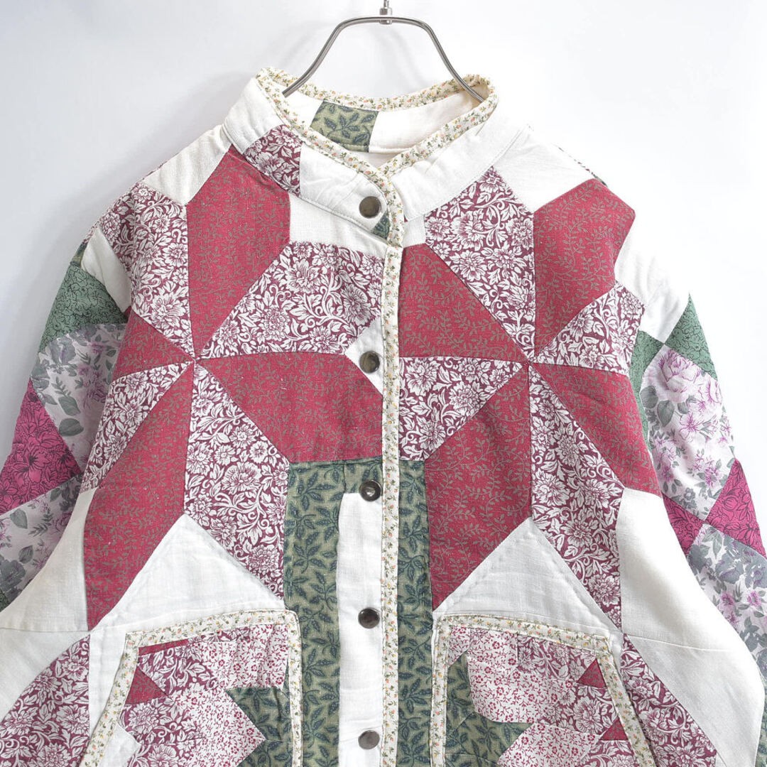 Handmade Flower Design Patchwork Quilt Short Leng… - image 1