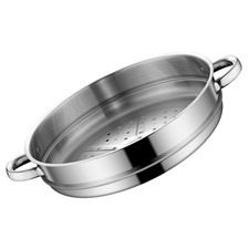 32cm Stainless Steel Steamer Insert Pans with Handles for Baking & Steaming
