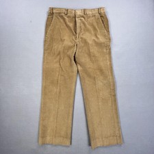 VTG Orvis Corduroy Dress Pants Mens 36x32 Beige Straight Leg Casual Flat Front