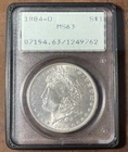 1884 O MORGAN SILVER DOLLAR PCGS MS63 RATTLER