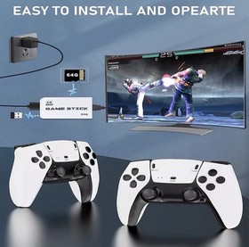 4K 64G HDMI TV Video Game Stick M15 Gaming Console Gamepad 2 Wireless Controller