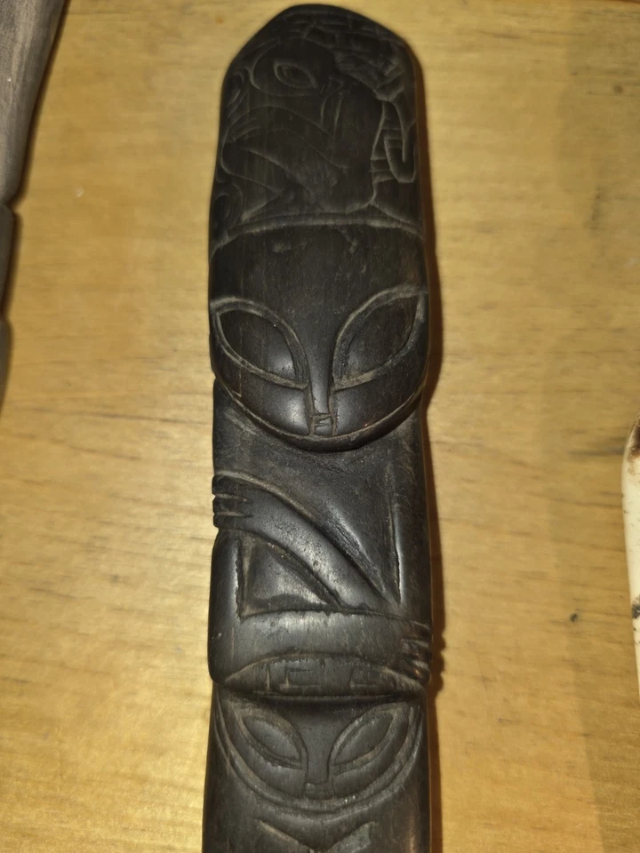 Auténtico Artefacto Extraterrestre Antiguo Ojuelos de Jalisco, Colgante Grande Tallado en Piedra Foto 4 de 4