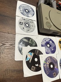 Playstation One PS1  Console Bundle Tested  w/9 Games