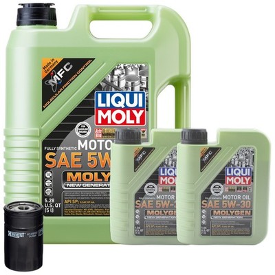 7L Liqui Moly Molygen New Gen 5W-30 Hengst Engine Oil Change Kit for S-Type 3.0