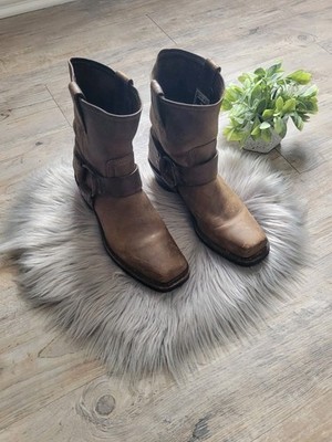 Frye Harness 8R Leather Women s Western/Moto Boots Size US 6 M Brown (Smoke)