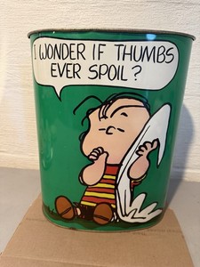 Peanuts Trash Can | eBay