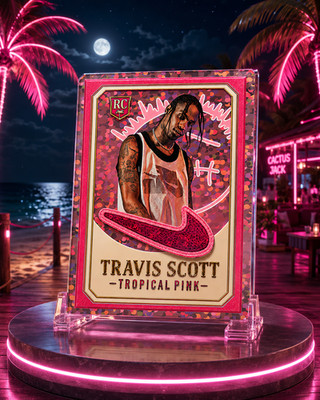  Travis Scott Cactus Jack Nike Sparkle Custom Art Sticker Card RC Tropical Pink