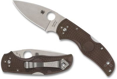 SPYDERCO Native 5, Brown FRN Handles, CPM 15V Steel, Sprint Run C41PBN15V5 L@@K