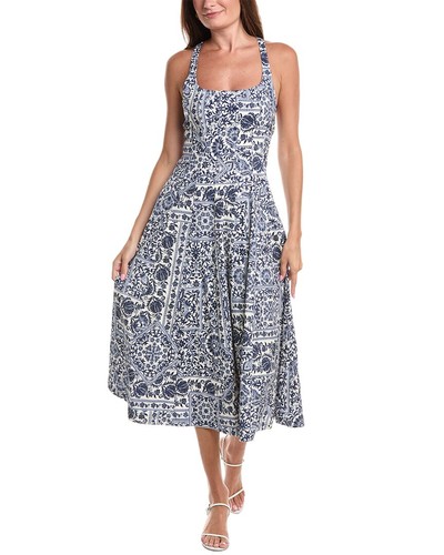 Avec Les Filles Racer Paneled Midi Dress Women's