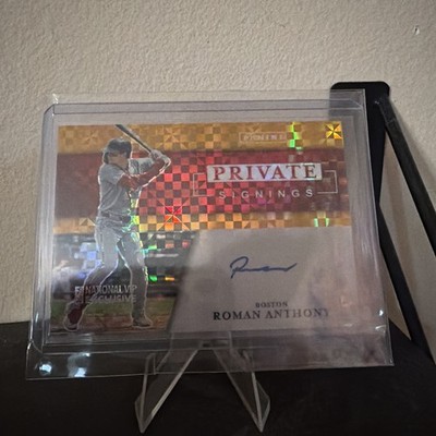 2026 Panini National VIP Private Signings Roman Anthony Gold /10 AUTO ON CARD